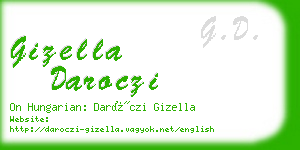 gizella daroczi business card